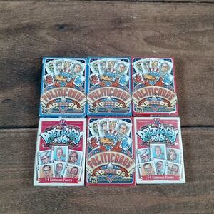 Politicards Playing Cards Lot 6 Decks 1996 2004 Mixed New Sealed Caricatures